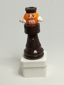Small Orange, Dark Brown & White M&M