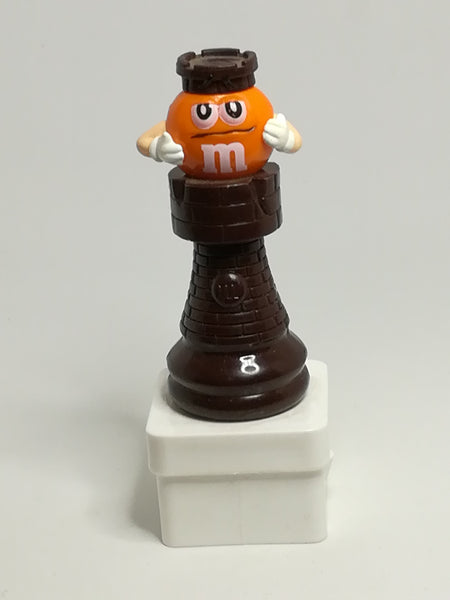 Small Orange, Dark Brown & White M&M