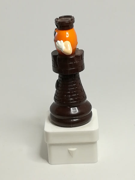 Small Orange, Dark Brown & White M&M