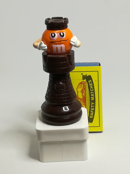 Small Orange, Dark Brown & White M&M
