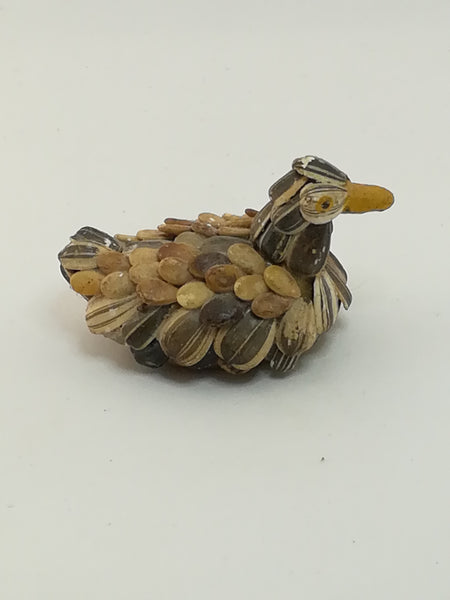 Small Ceramic Duck Decorated with Natural Seeds (Miniature, suitable for printer's tray)