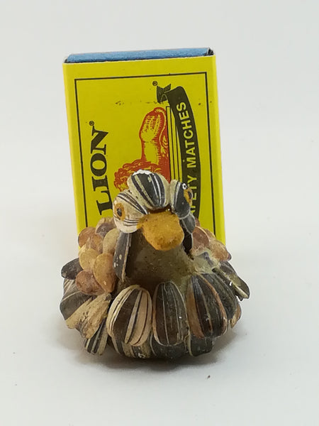 Small Ceramic Duck Decorated with Natural Seeds (Miniature, suitable for printer's tray)