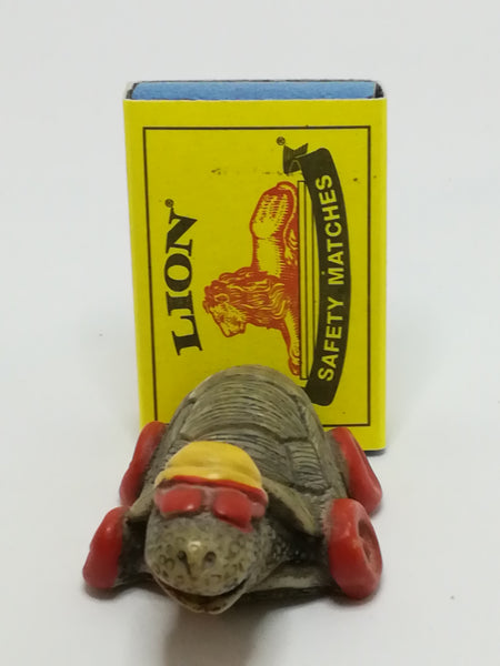 Miniature Tortoise on Red Wheels & Wearing Yellow Cap & Red Sun Glasses (Miniature, suitable for printer's tray)