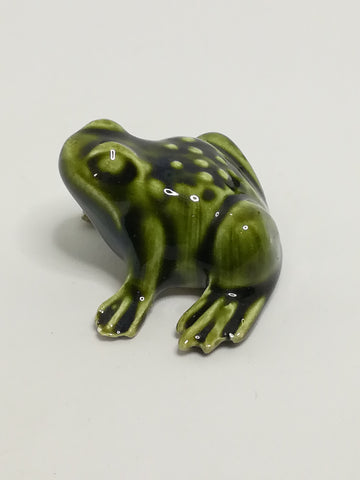 Miniature Ceramic Dark Green Frog (Miniature, suitable for printer's tray)