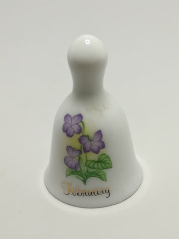 Miniature Ceramic White Bell Flower Painting (February) (Miniature, suitable for printer's tray)
