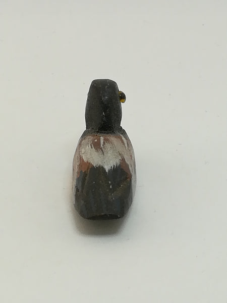 Miniature Green, Brown & White Wooden Duck (Miniature, suitable for printer's tray)