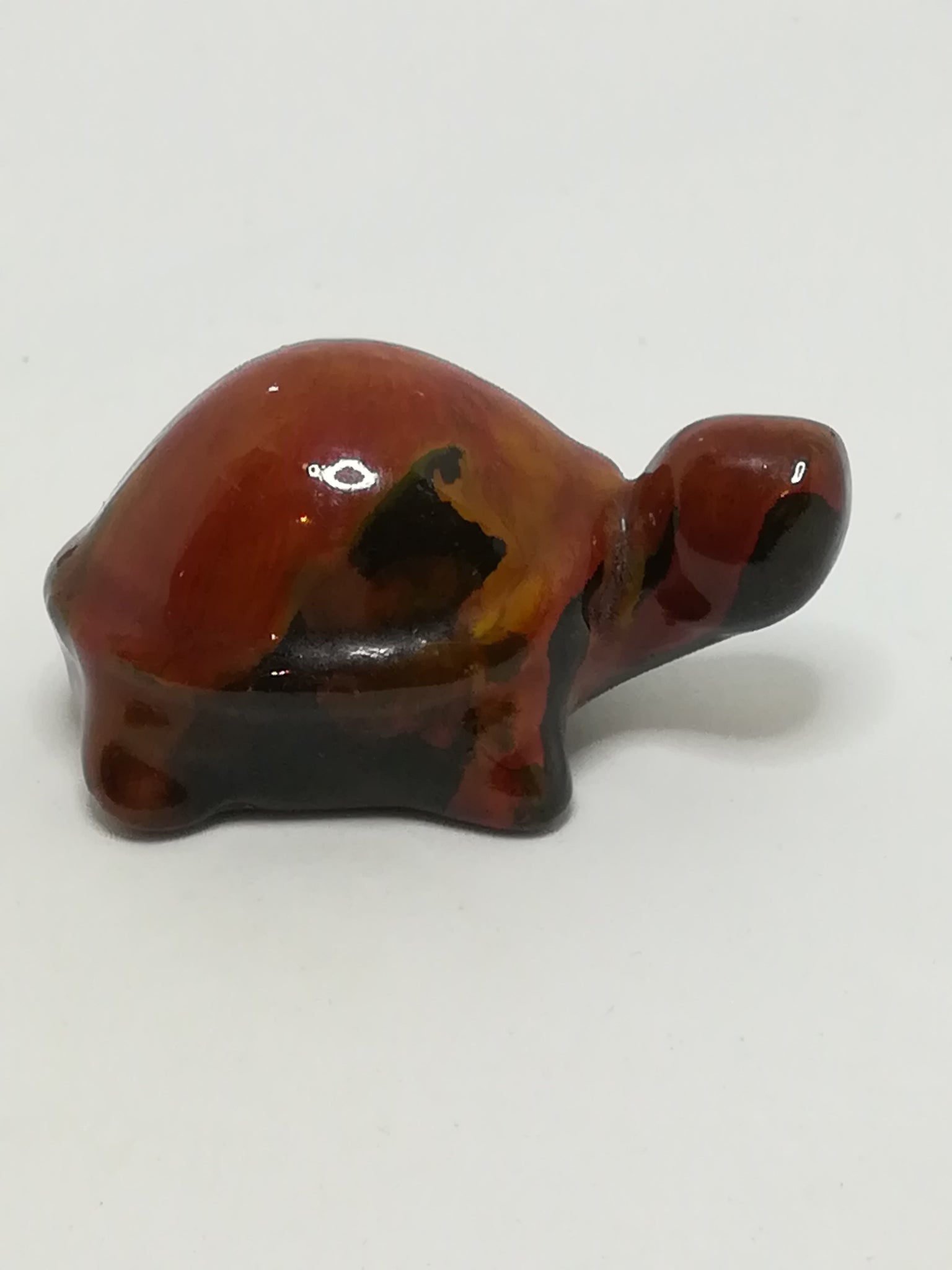 Miniature Abstract Coloured Glazed Clay Tortoise (Miniature, suitable for printer's tray)