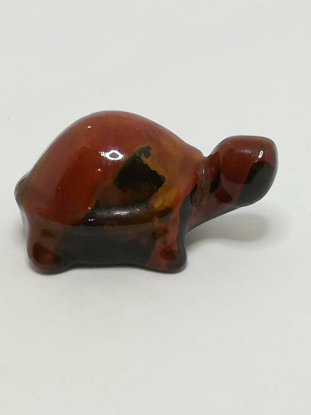 Miniature Abstract Coloured Glazed Clay Tortoise (Miniature, suitable for printer's tray)