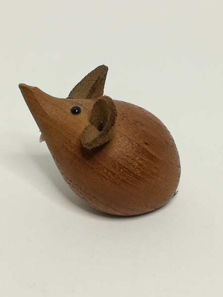 Miniature Wooden Brown Mouse Big Ears & Two White Teeth (Miniature, suitable for printer's tray)