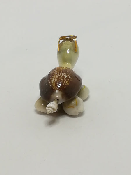 Miniature White & Brown Sea Shells Tortoise Wearing Glasses - Design 3 (Miniature, suitable for printer's tray)