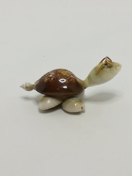 Miniature White & Brown Sea Shells Tortoise Wearing Glasses - Design 3 (Miniature, suitable for printer's tray)