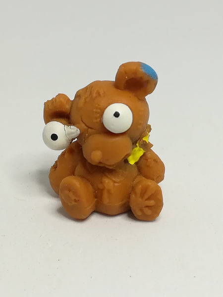 Miniature Brown, Yellow Neck Pencil Popper Teddy Bear (Miniature, suitable for printer's tray)
