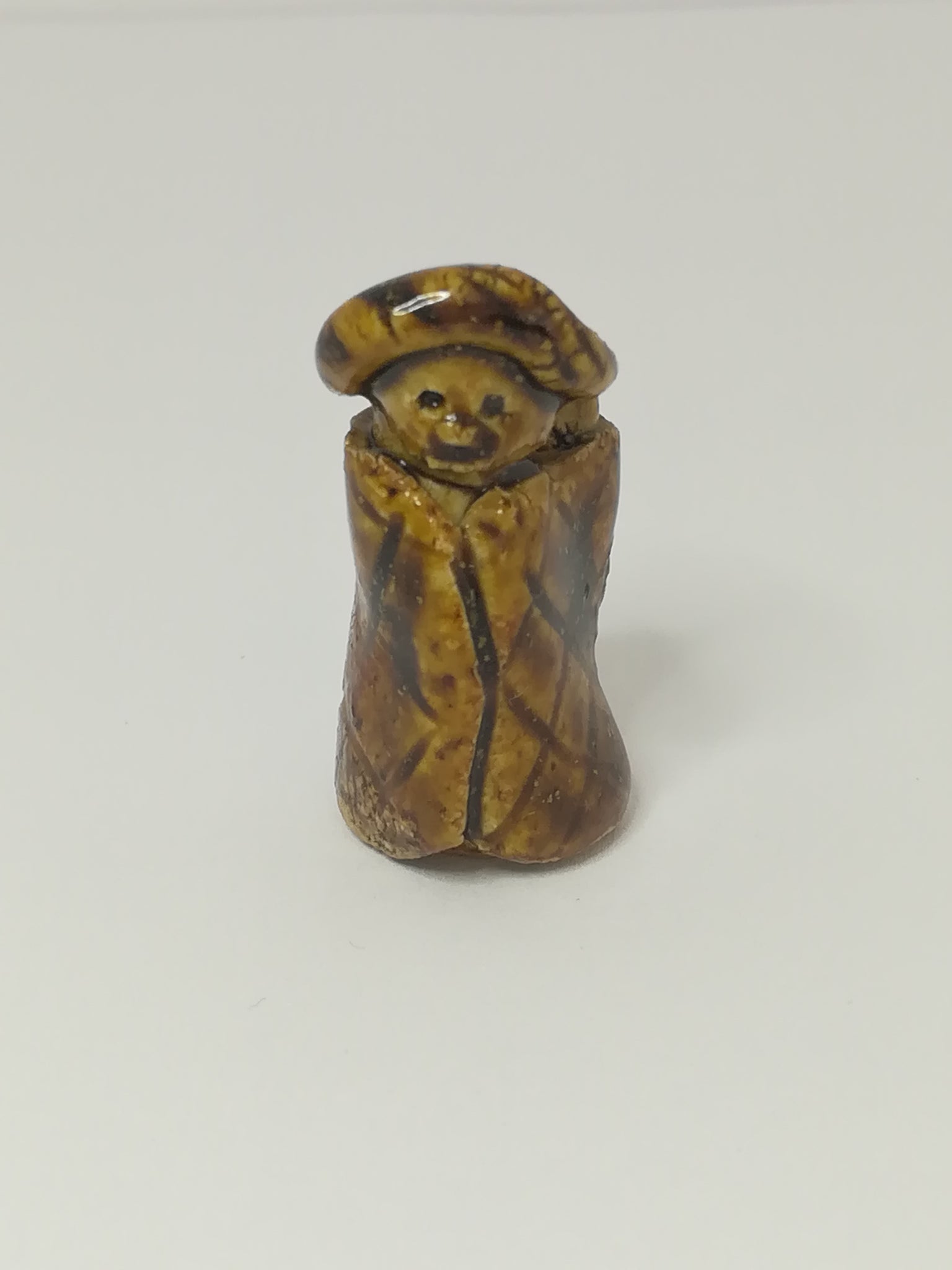 Miniature Mother & Child Ceramic Glaze Brown (Miniature, suitable for printer's tray)