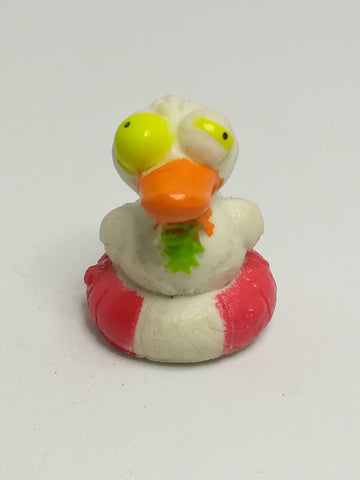 Miniature White & Red Pencil Popper Duck Orange Beak & Yellow Eye (Miniature, suitable for printer's tray)