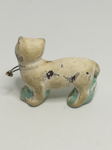 Miniature Ceramic White Cat with Necklace (Miniature, suitable for printer's tray)