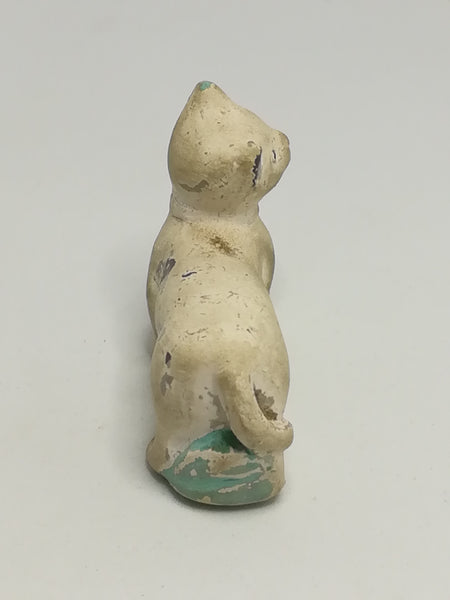 Miniature Ceramic White Cat with Necklace (Miniature, suitable for printer's tray)