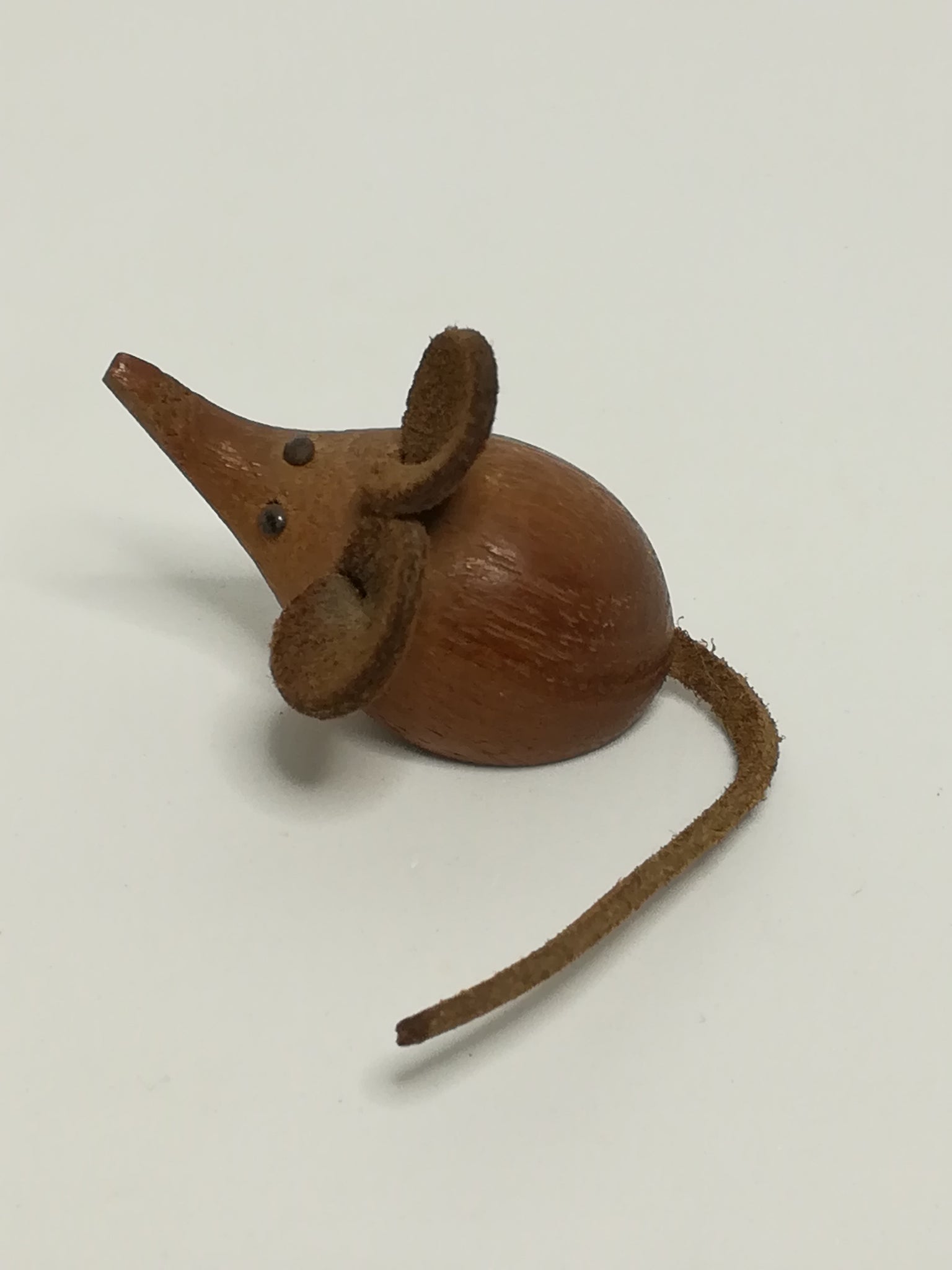 Miniature Wooden Brown Mouse Big Ears (Miniature, suitable for printer's tray)