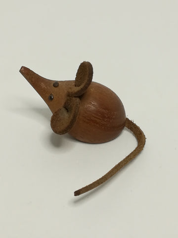 Miniature Wooden Brown Mouse Big Ears (Miniature, suitable for printer's tray)