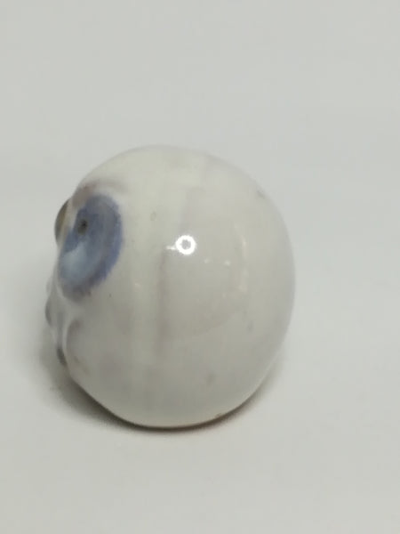 Miniature Ceramic Brown, Blue & White Owl (Miniature, suitable for printer's tray)