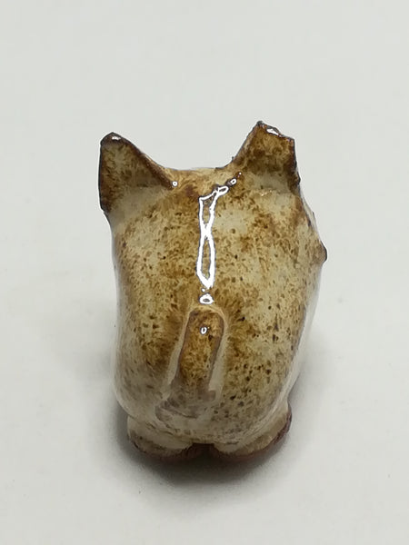 Miniature Ceramic Brown & White Pig (Miniature, suitable for printer's tray)