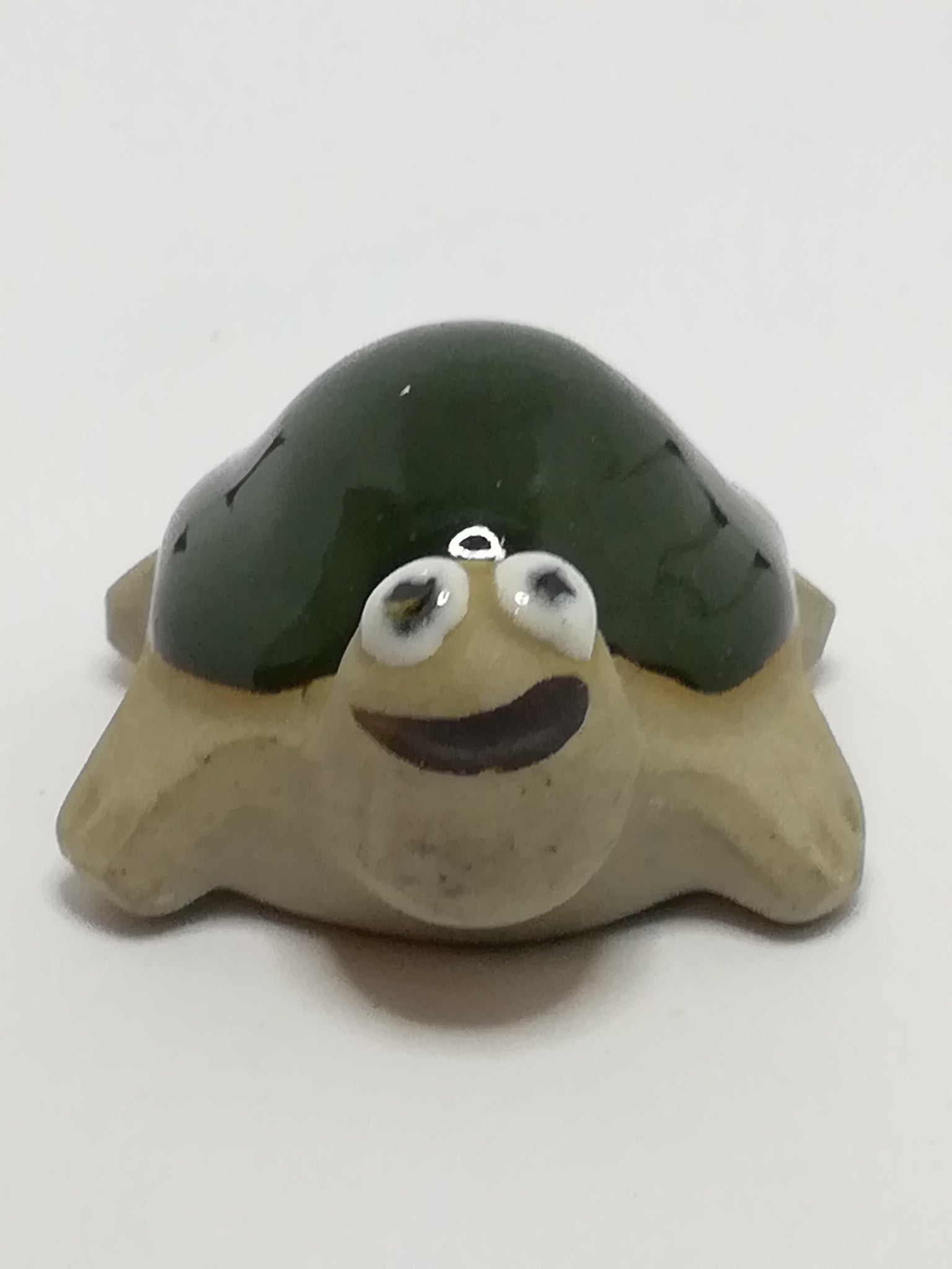 Miniature Clay Tortoise with Glazed Dark Green Shell (Miniature, suitable for printer's tray)