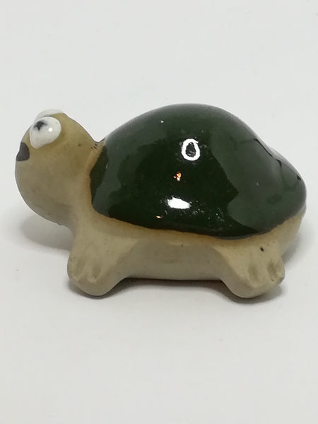 Miniature Clay Tortoise with Glazed Dark Green Shell (Miniature, suitable for printer's tray)