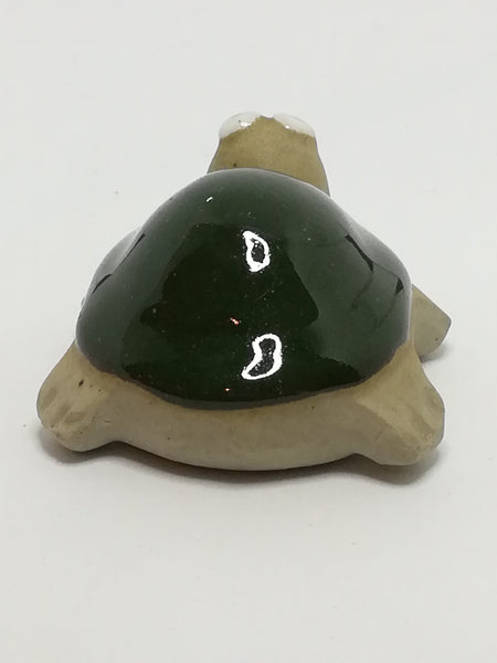 Miniature Clay Tortoise with Glazed Dark Green Shell (Miniature, suitable for printer's tray)