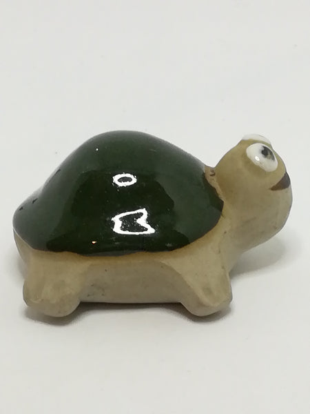 Miniature Clay Tortoise with Glazed Dark Green Shell (Miniature, suitable for printer's tray)