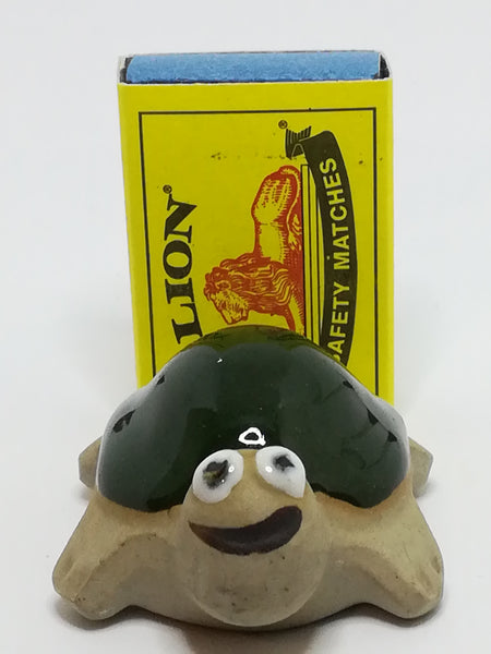 Miniature Clay Tortoise with Glazed Dark Green Shell (Miniature, suitable for printer's tray)