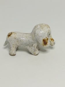 Miniature Ceramic White & Brown Elephant (Miniature, suitable for printer's tray)