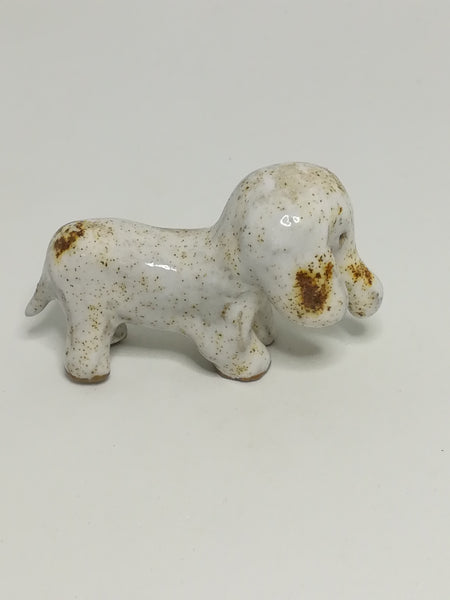 Miniature Ceramic White & Brown Elephant (Miniature, suitable for printer's tray)