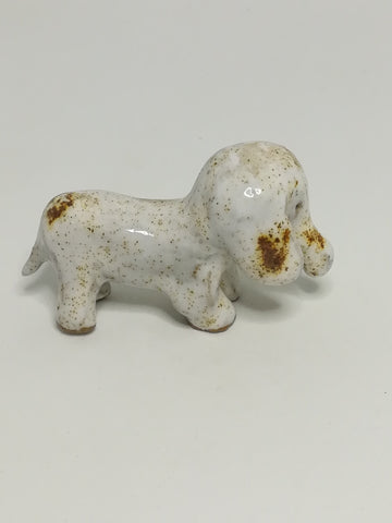Miniature Ceramic White & Brown Elephant (Miniature, suitable for printer's tray)