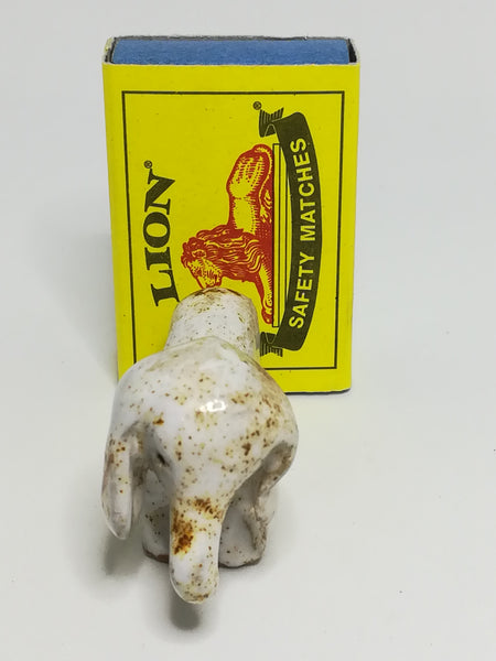 Miniature Ceramic White & Brown Elephant (Miniature, suitable for printer's tray)