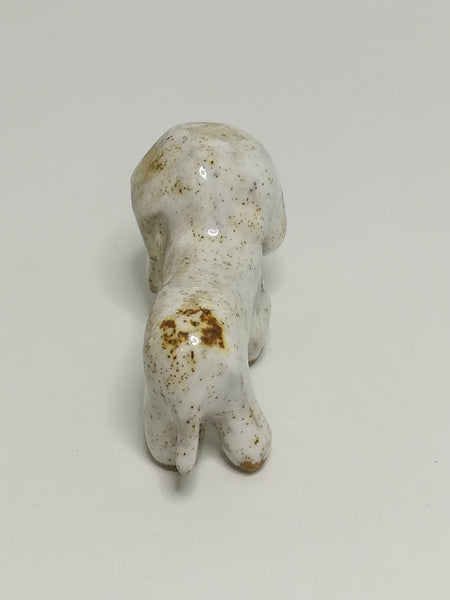 Miniature Ceramic White & Brown Elephant (Miniature, suitable for printer's tray)