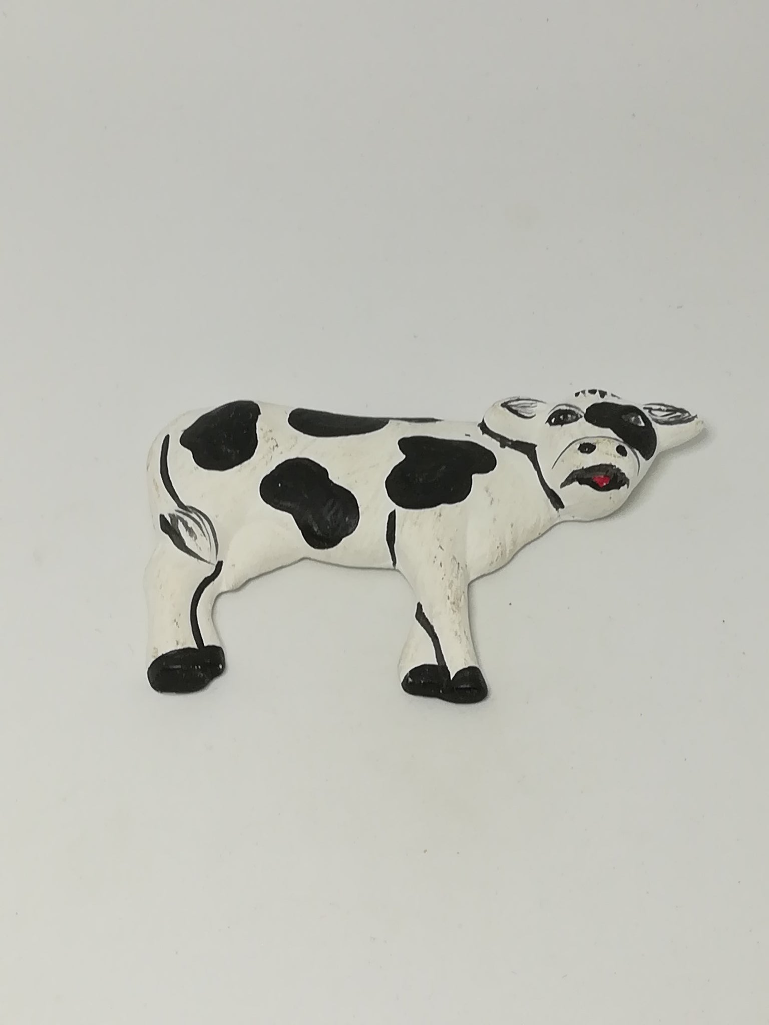 Small Black & White Ceramic Cow