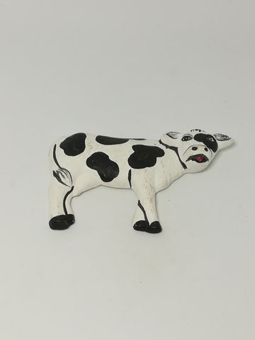 Small Black & White Ceramic Cow