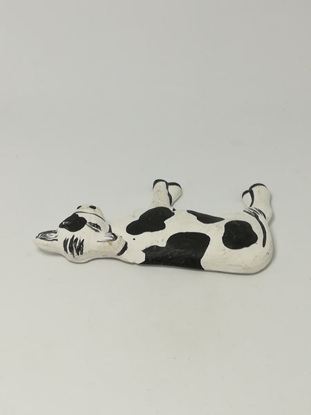 Small Black & White Ceramic Cow