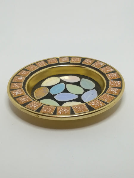 Ornamental Tile Decorated Plates/Ashtrays, Set of Three
