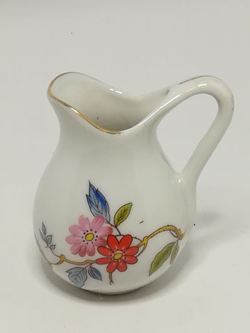 Miniature Ceramic Milk Jug with Flowers (Miniature, suitable for printer's tray)