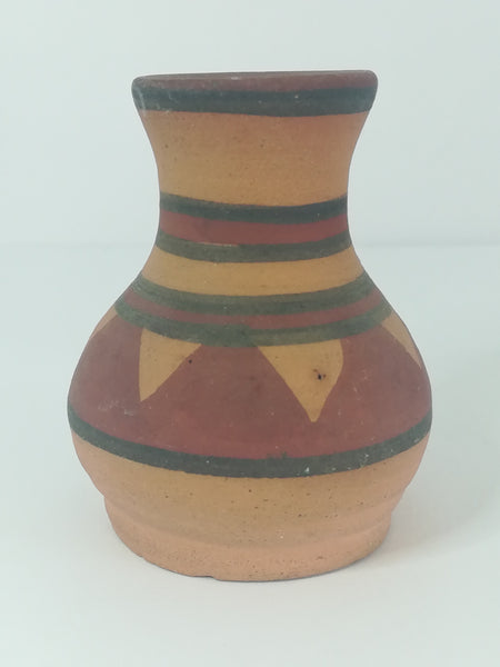 Miniature Oil Pot (Clay) Ndebele Design Brass (Miniature, suitable for printer's tray)