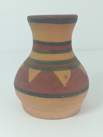 Miniature Oil Pot (Clay) Ndebele Design Brass (Miniature, suitable for printer's tray)
