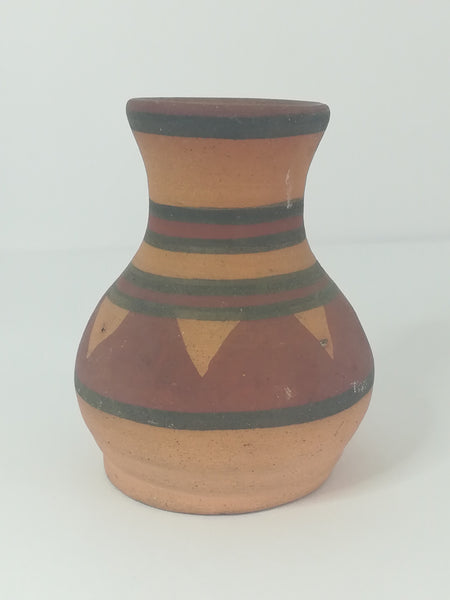 Miniature Oil Pot (Clay) Ndebele Design Brass (Miniature, suitable for printer's tray)
