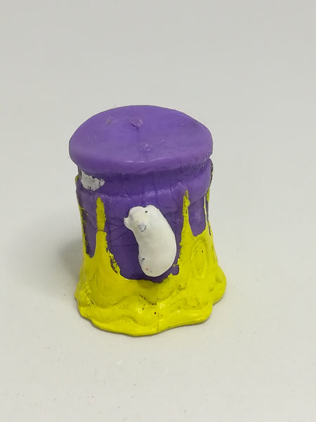 Miniature Purple & Yellow Angry Pencil Popper White Hands (Miniature, suitable for printer's tray)