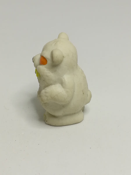 Miniature White Scary Bear Orange eye & Yellow Teeth Pencil Popper (Miniature, suitable for printer's tray)