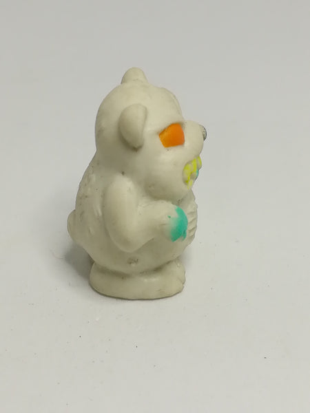 Miniature White Scary Bear Orange eye & Yellow Teeth Pencil Popper (Miniature, suitable for printer's tray)