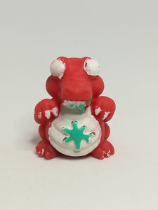 Miniature Red Pencil Popper Dinosaur White Paint on Chin & Tummy (Miniature, suitable for printer's tray)