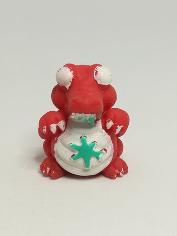 Miniature Red Pencil Popper Dinosaur White Paint on Chin & Tummy (Miniature, suitable for printer's tray)