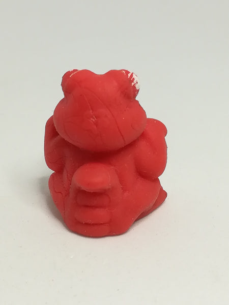 Miniature Red Pencil Popper Dinosaur White Paint on Chin & Tummy (Miniature, suitable for printer's tray)