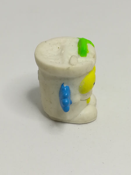Miniature White Pencil Popper Green Hair, Blue Arms, Yellow Tooth & Eye (Miniature, suitable for printer's tray)