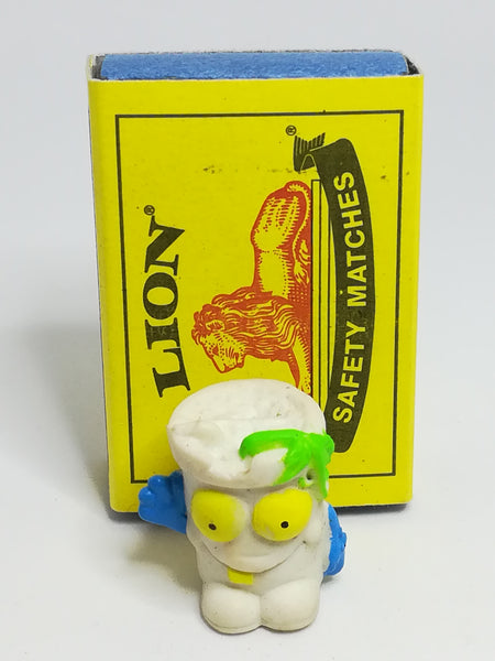 Miniature White Pencil Popper Green Hair, Blue Arms, Yellow Tooth & Eye (Miniature, suitable for printer's tray)